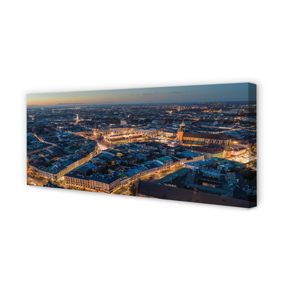 Foto op canvas Krakow panorama night