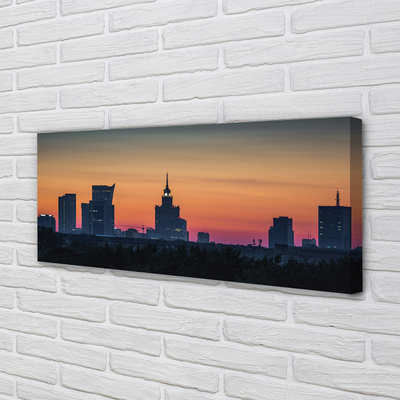 Foto op canvas Warschau sunset panorama