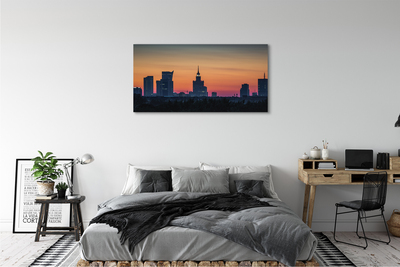 Foto op canvas Warschau sunset panorama