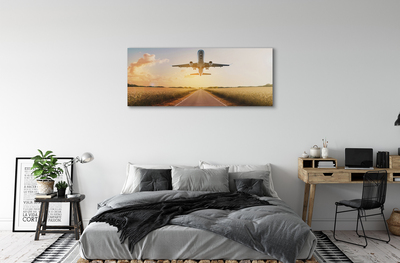 Schilderijen op canvas doek Vliegtuig west city