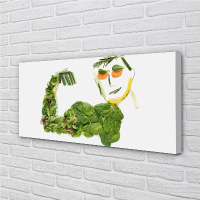 Canvas doek foto Plantaardige figuur