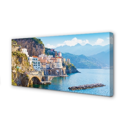Foto op canvas Italië zee kust gebouwen
