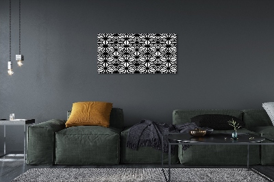 Print op doek Bloemen geometrisch patroon
