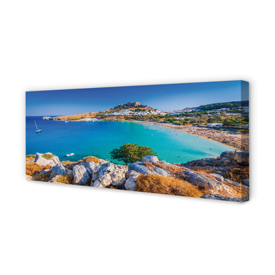 Foto op canvas Griekenland coast panorama beach
