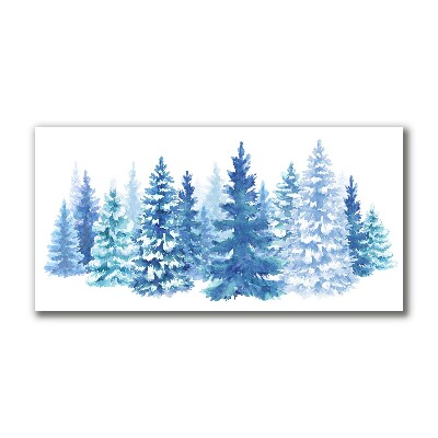 Canvas foto Winter Snow Kerstbomen