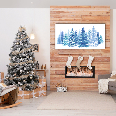 Canvas foto Winter Snow Kerstbomen