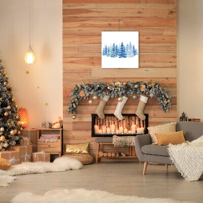 Canvas foto Winter Snow Kerstbomen