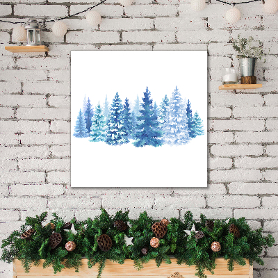 Canvas foto Winter Snow Kerstbomen