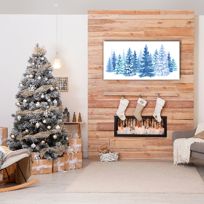 Canvas foto Winter Snow Kerstbomen