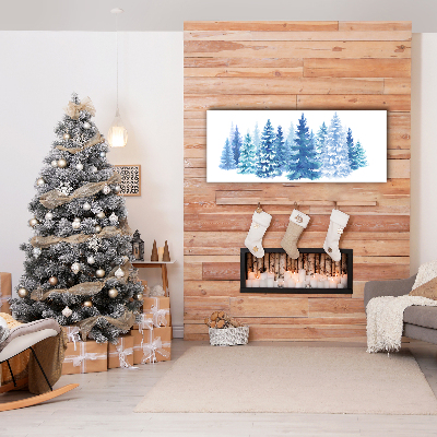 Canvas foto Winter Snow Kerstbomen