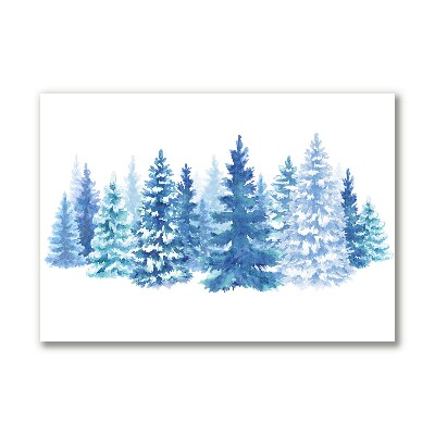 Canvas foto Winter Snow Kerstbomen