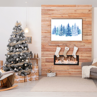 Canvas foto Winter Snow Kerstbomen