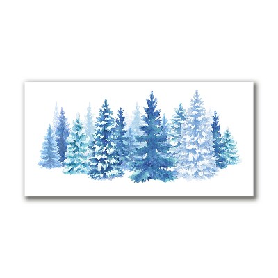 Canvas foto Winter Snow Kerstbomen