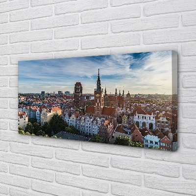 Foto op canvas Gdańsk panorama church