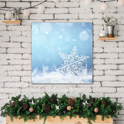 Canvas foto Sneeuwvlokken Winter Snow