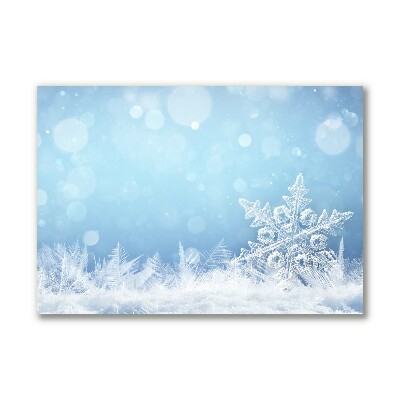 Canvas foto Sneeuwvlokken Winter Snow