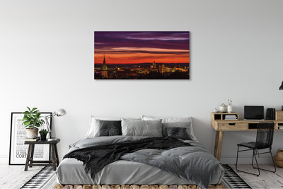 Foto op canvas Krakow panorama night