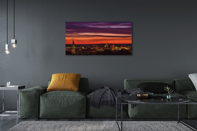 Foto op canvas Krakow panorama night