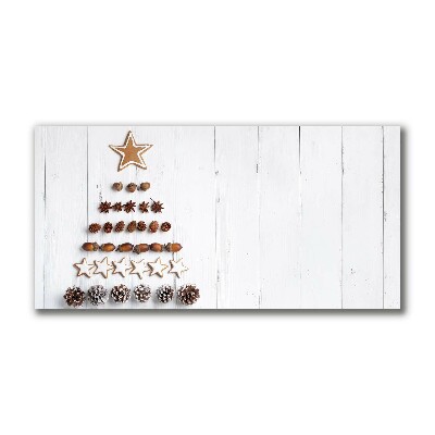 Canvas foto Gingerbread kerstboom ornamenten