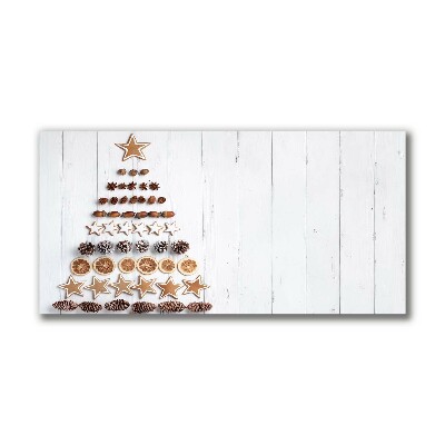 Canvas foto Gingerbread kerstboom ornamenten