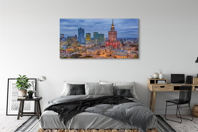 Foto op canvas Warsaw panorama sunset