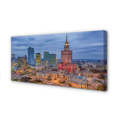 Foto op canvas Warsaw panorama sunset