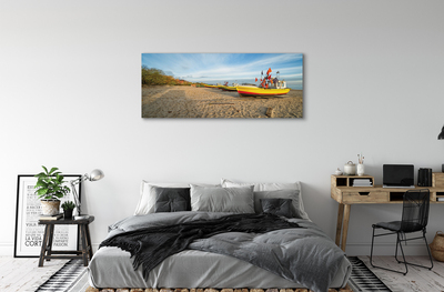 Foto op canvas Gdańsk beach boats sea