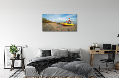 Foto op canvas Gdańsk beach boats sea