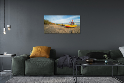 Foto op canvas Gdańsk beach boats sea