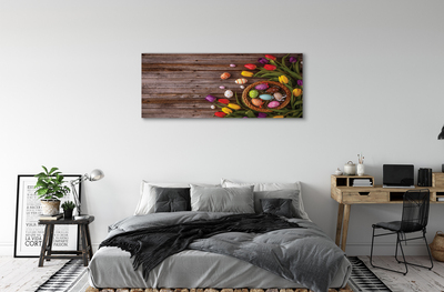 Schilderij op canvas Eieren tulpenborden