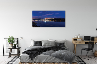 Foto op canvas Warschau river de meeste nachtstadion