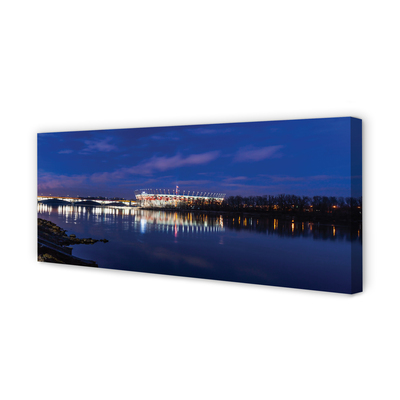 Foto op canvas Warschau river de meeste nachtstadion