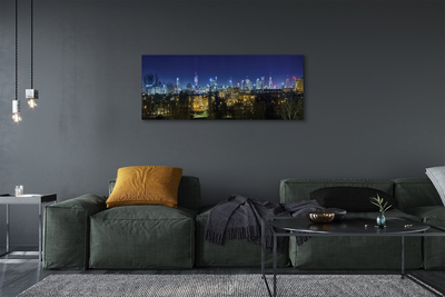 Foto op canvas Warschau night panorama