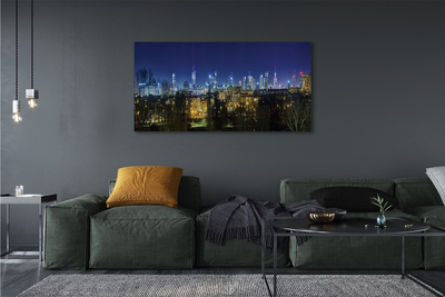 Foto op canvas Warschau night panorama