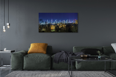 Foto op canvas Warschau night panorama