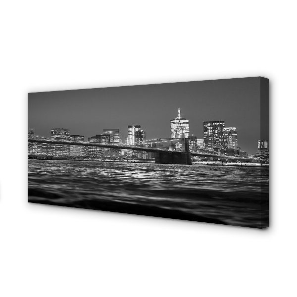 Foto op canvas Brug rivier panorama