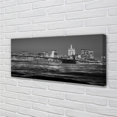 Foto op canvas Brug rivier panorama