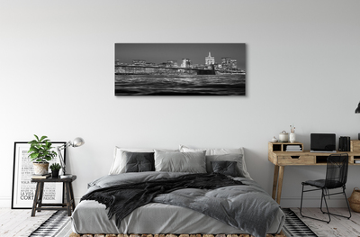 Foto op canvas Brug rivier panorama