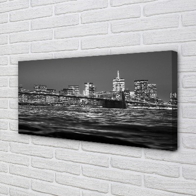 Foto op canvas Brug rivier panorama