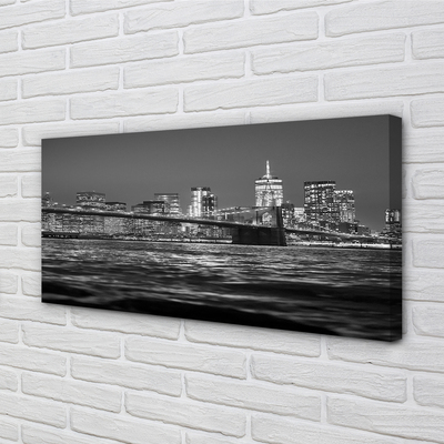 Foto op canvas Brug rivier panorama