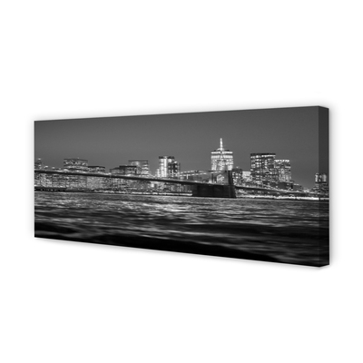 Foto op canvas Brug rivier panorama