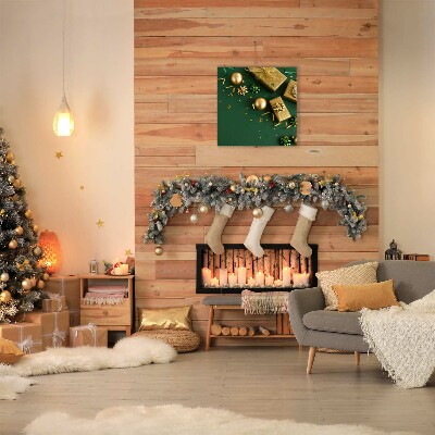 Canvas foto Giften van de Winter Holiday Decorations