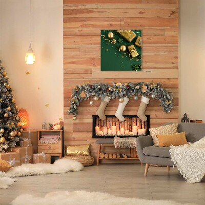 Canvas foto Giften van de Winter Holiday Decorations
