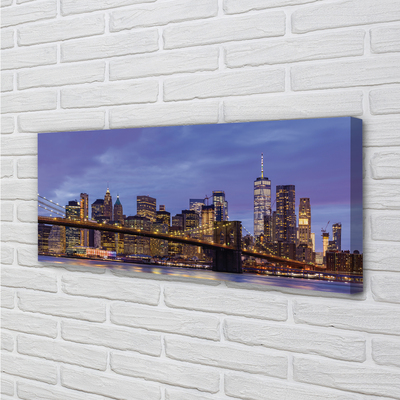 Foto op canvas Sunset bridge river