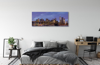 Foto op canvas Sunset bridge river