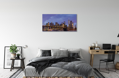 Foto op canvas Sunset bridge river