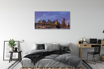 Foto op canvas Sunset bridge river