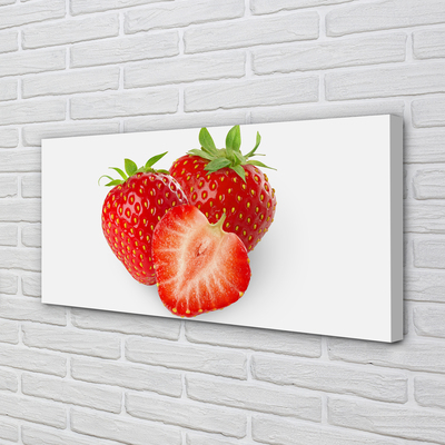 Schilderijen op canvas doek Aardbeien op een witte achtergrond