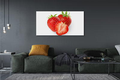 Schilderijen op canvas doek Aardbeien op een witte achtergrond