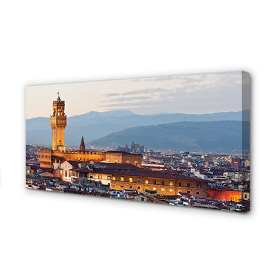 Foto op canvas Panorama zonsondergang van italië
